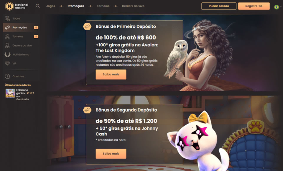 Você pode escolher entre uma variedade incrível de jogos de cassino e eventos esportivos, todos de alta qualidade e confiabilidade. Não importa como você faça suas apostas, você se divertirá e ganhará prêmios incríveis. Entre as muitas opções de jogos de cassino, você encontrará alguns dos jogos mais populares como caça-níqueis, bingo, vídeo pôquer, blackjack, bacará, jogos ao vivo e até roleta.